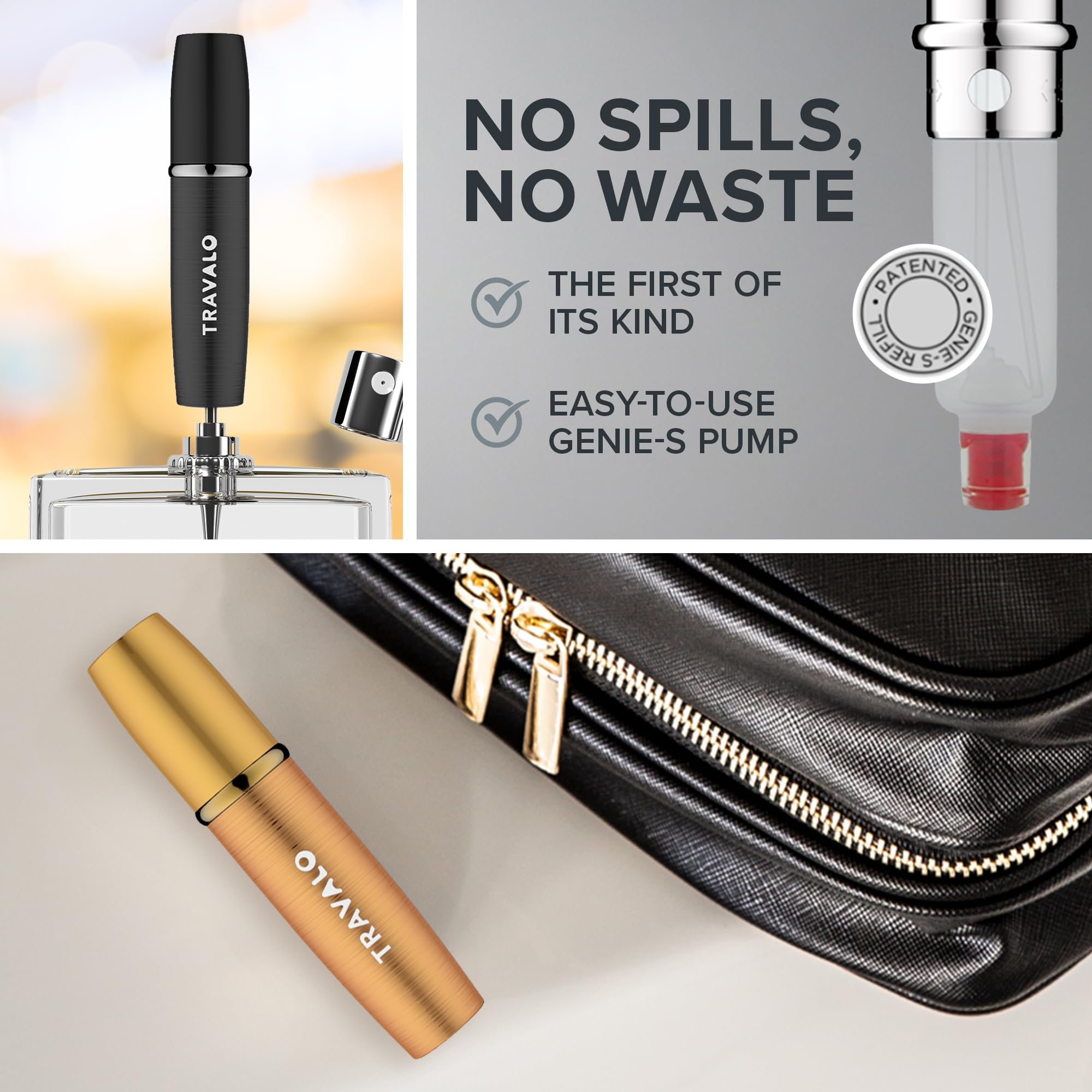 Amazon.com : Travalo Lux Perfume Atomizer Gift Set Black & Gold